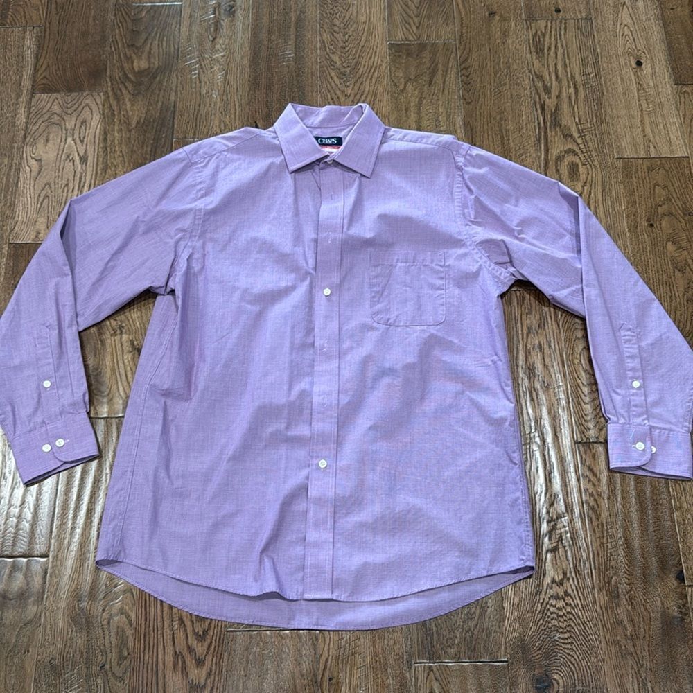 Chaps Men’s Regular Fit Burgundy Button Down. Sz L